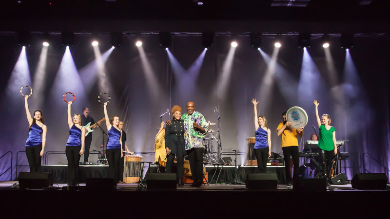 Spectacular performance of DRUM featuring the four founding cultures of Nova Scotia. Photo credit: Timothy Richard